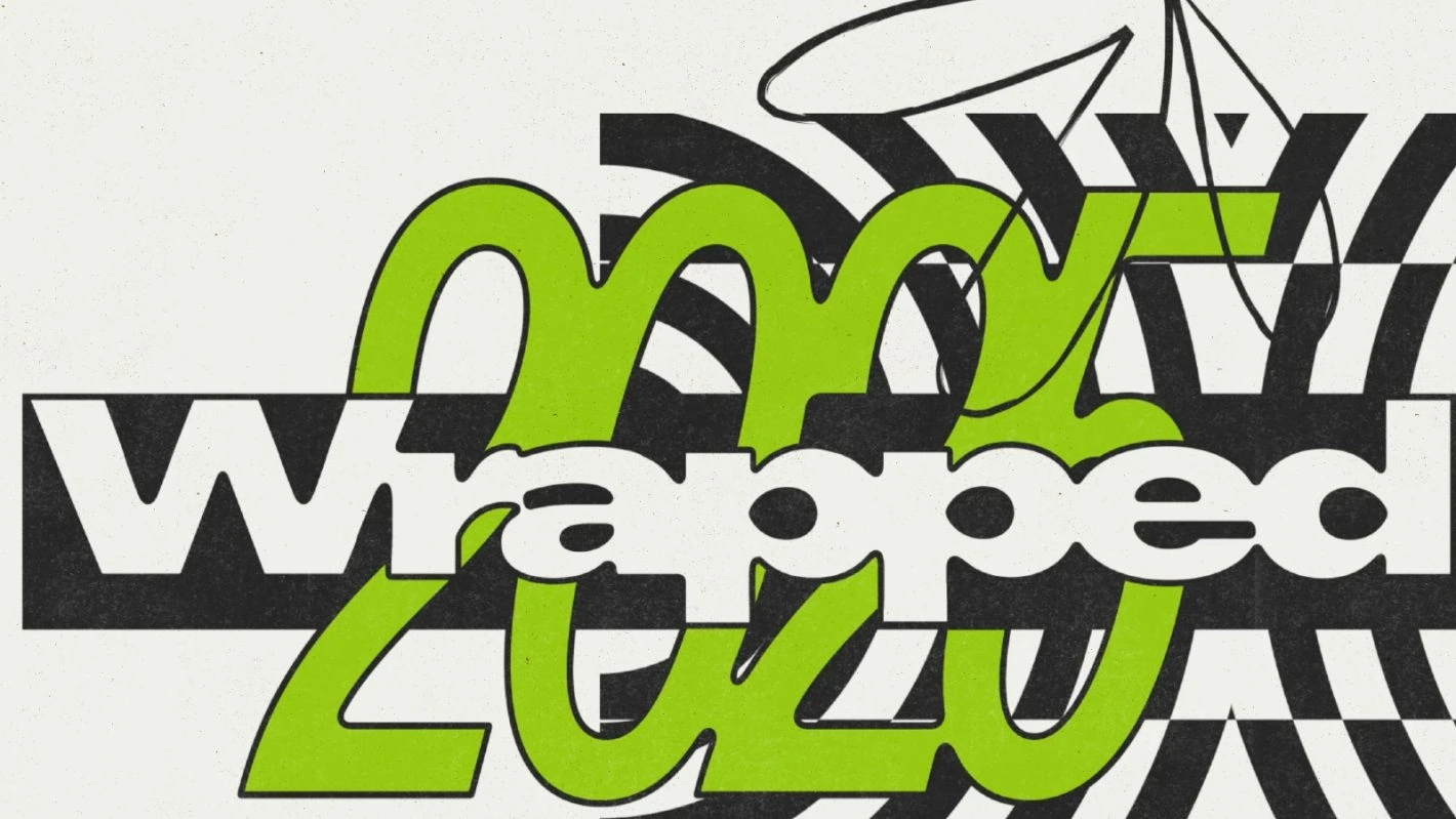 Bold green and black graphic design